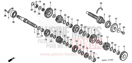 BOITE DE VITESSES CBR900RRW de 1998